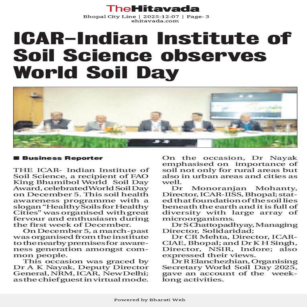 ICAR-Indian Institute of Soil Science observes World Soil Day
