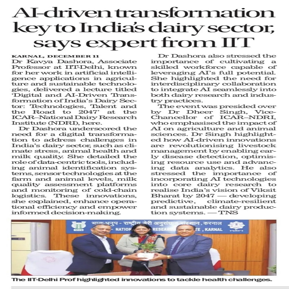 Al-driven transformation key to India's dairy sector, says expert from IIT