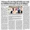 'Dream of a developed India can only be fulfilled through devp of villages